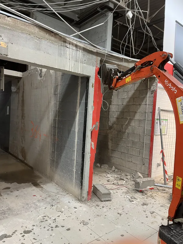 Démontage d'une dalle